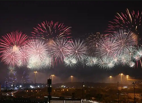 临江市焰火晚会